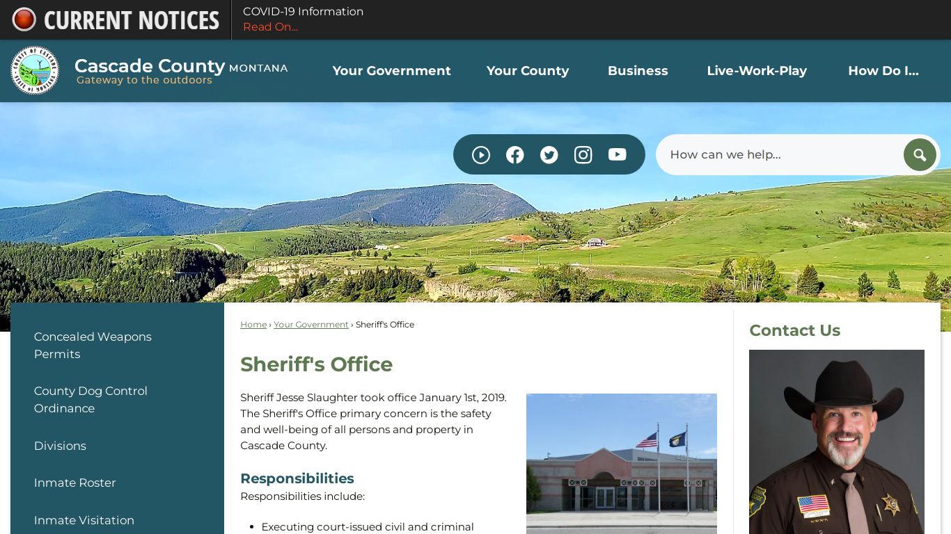 Sheriff's Office | Cascade County, MT